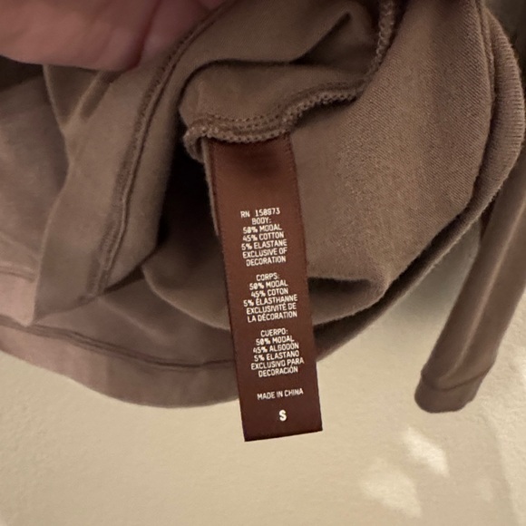 Skims Unisex Oversized Long Sleeve T Shirt sz S - Picture 3 of 4